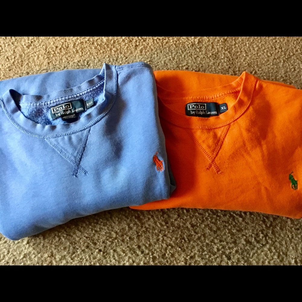 2 Polo sweatshirts lightweight Size 2XL & XL